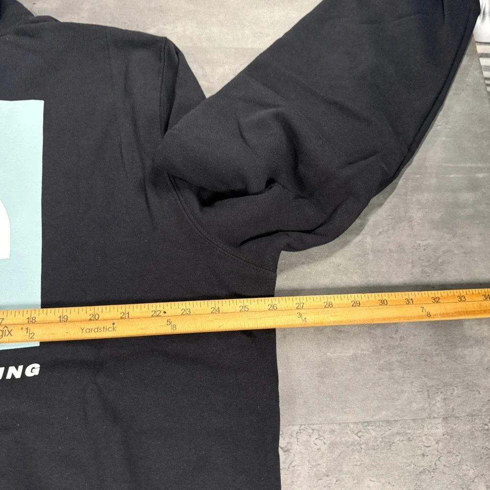 The North Face Hoodie Men XL Box Logo Denali NSE Black Mint Blue Graphic NEW $60